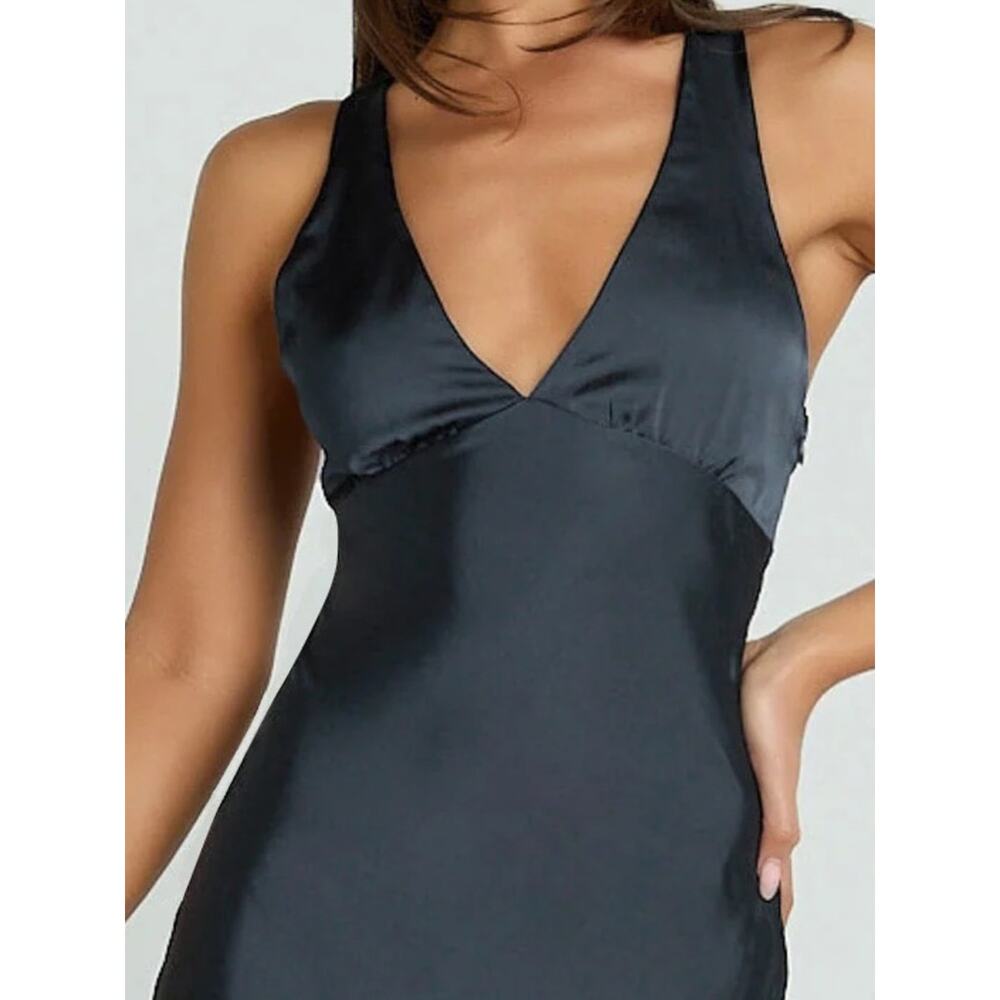 NWT REVOLVE Australia SHOWPO Khalani navy stain slip dress US 8